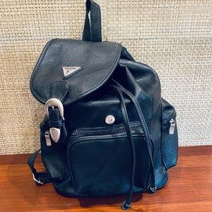 Guess | Bags | Hpvtg 99s Guess Large Black Drawstring Backpack ...